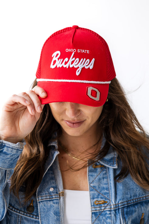 Ohio State Burns Bill Canvas Trucker Hat